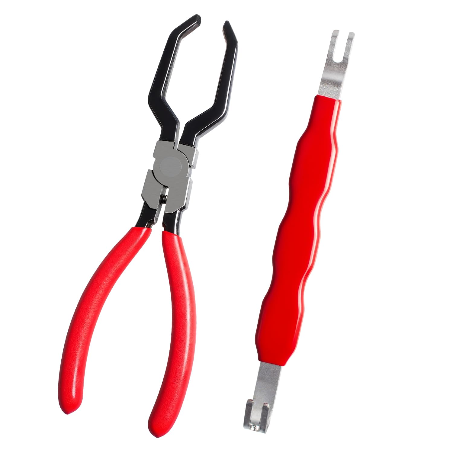 2 Pieces Electrical Disconnect Pliers for Cars, Automotive Electrical Plug Connector Disconnect Tool and Connector Separator and Hose Clamp Pliers