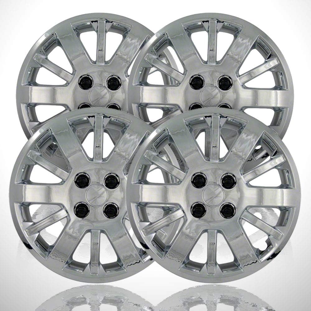 4-Pack of 15' Screw-on Chrome Hubcaps fit for Cobalt 2009-2010