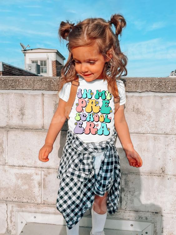 Image of First Day of School Shirt Toddler: in My Preschool Era Shirt Kids Tee | First Day of School Shirt Toddler: in My Preschool Era Shirt Kids - Cute Back to School Toddler Girl Tee