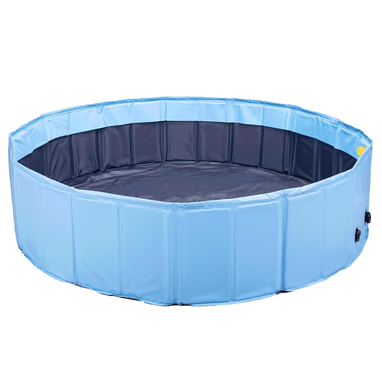 Nobleza Piscina Plegable para Perros con Aspersor – 2-en-1 Alberca & Alfombra de Agua para Niños y Perros – PVC Antideslizante con Válvula de Drenaje – 3 Tamaños (D120 x H30 cm)