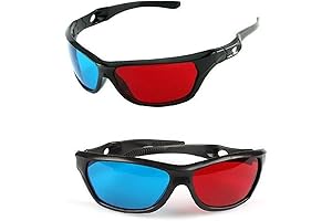 Red/Cyan Anaglyph Style 3D Glasses Perfect for 3D Movies and Games