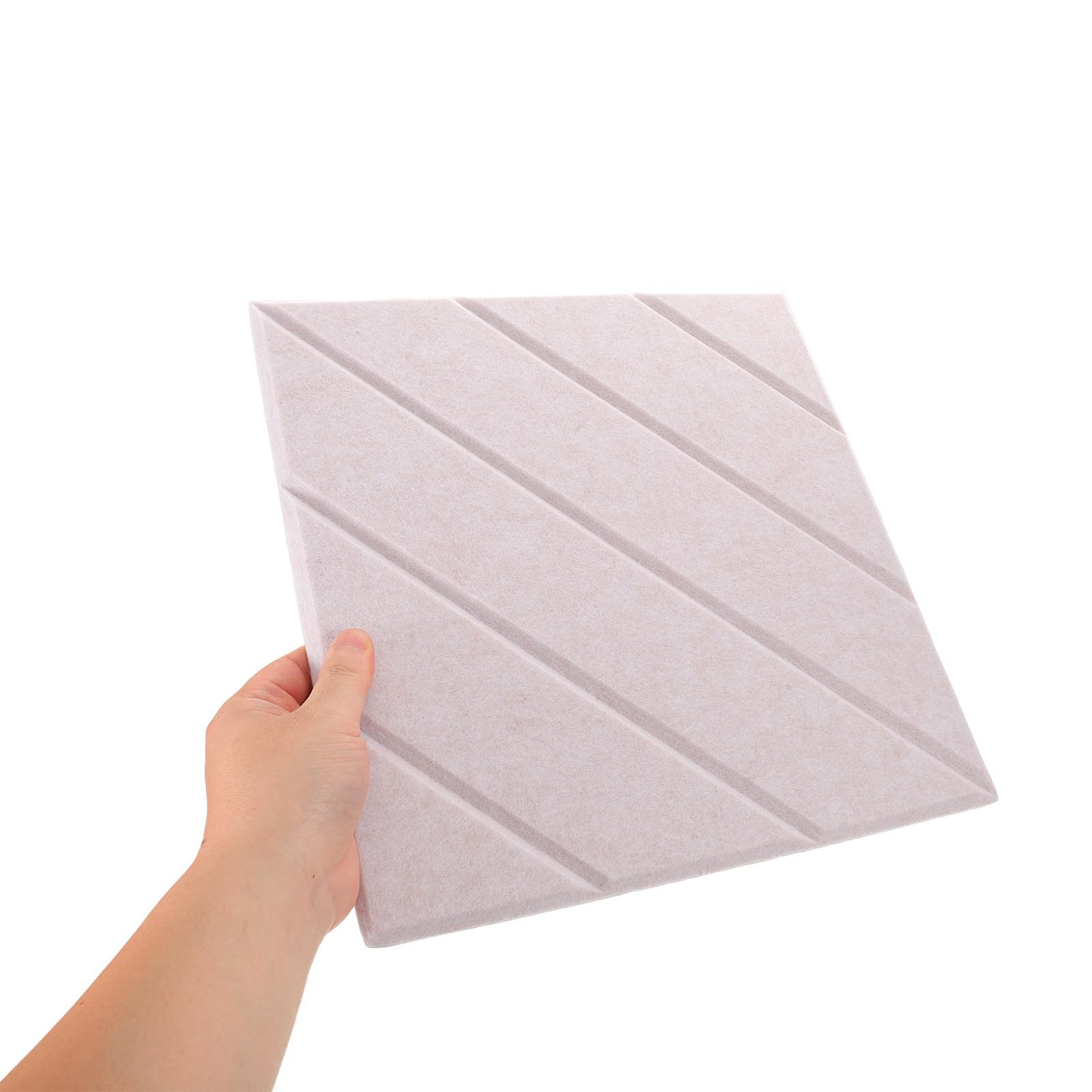 YARNOW 12 Pezzi Pannello Acustico Quadrato Autoadesivo 30cm Bianco per Sale