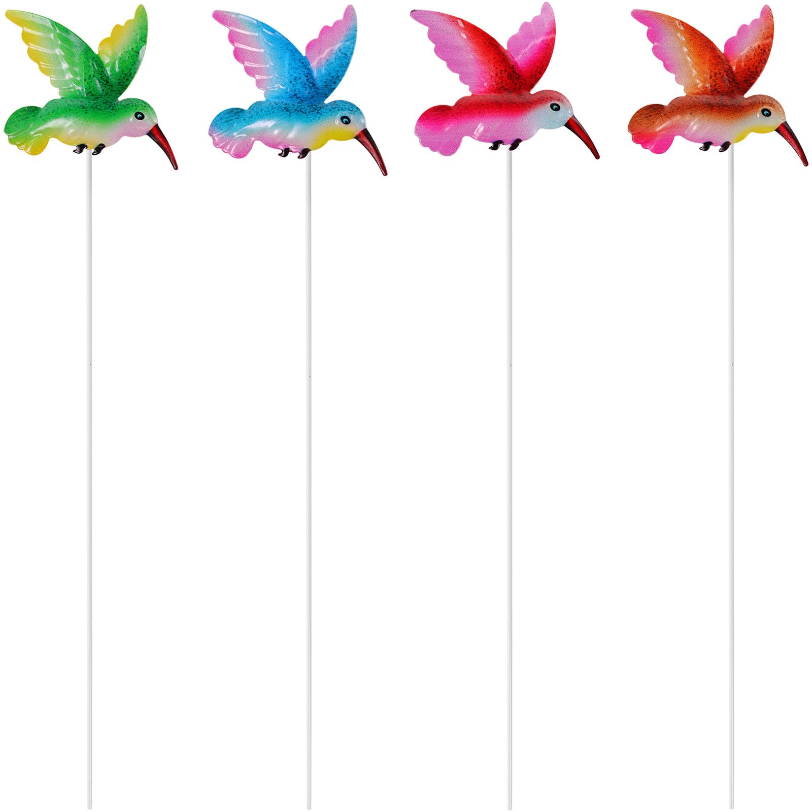 Piquet colibri metal suspendre resistant pour bijoux floraux exterieur