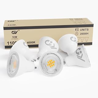 GY GU10 LED Neutralweiss Lampe,10W 4000K 1100lm Neutralweiß Glühbirnen,Äquivalen