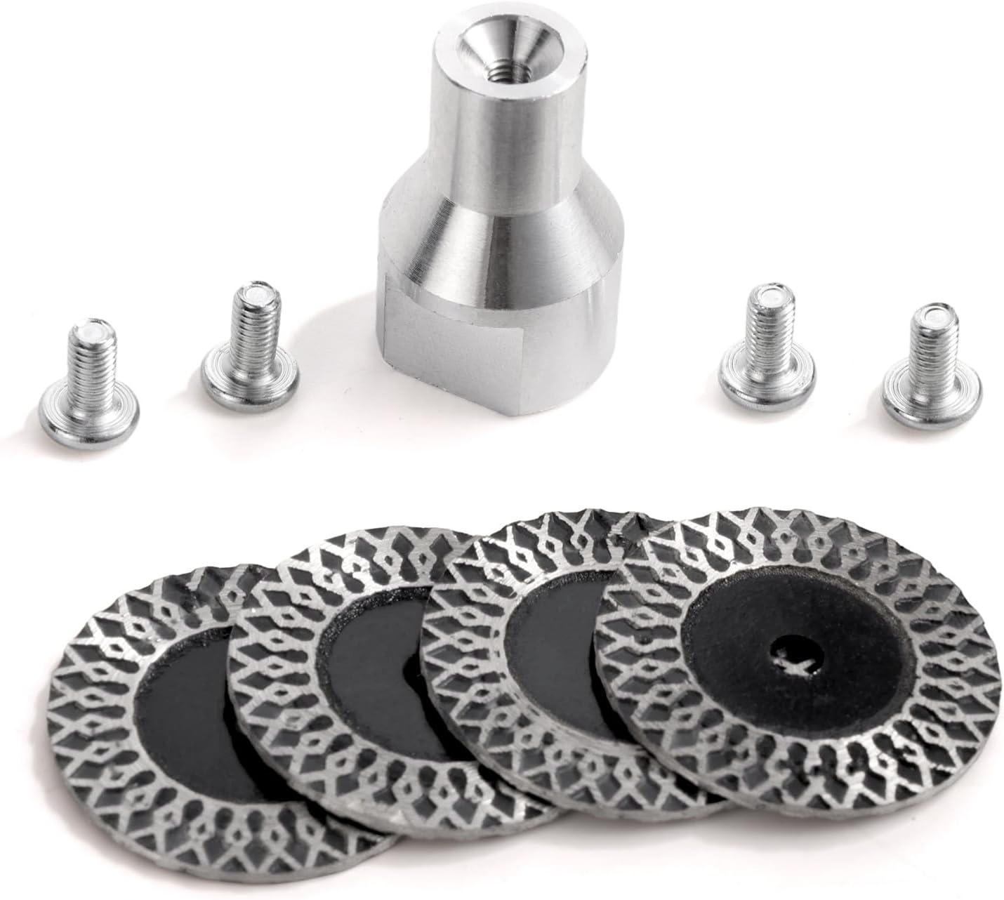 4pcs 40mm Diamond Engraving Blades, Premium Mini Diamond Engraving Saw Blade with 5/8"-11 Thread Flange and 4 Screws for Marble Granite Ceramic
