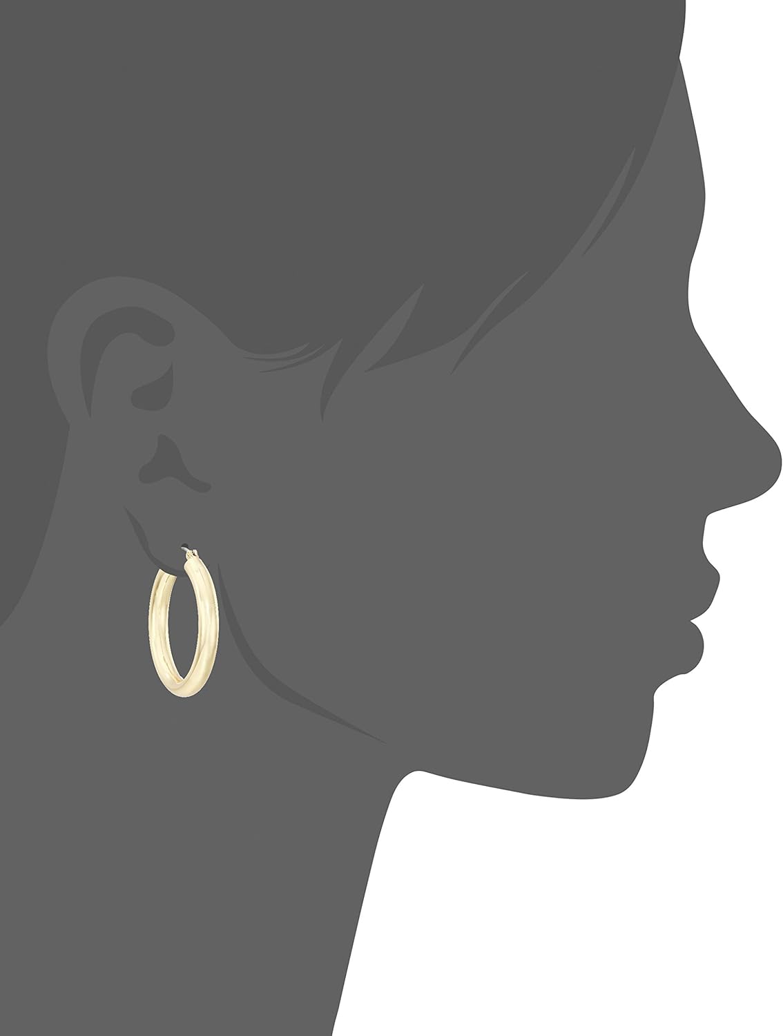 Anne Klein Classics Silvertone Large Oval Hoop Earrings