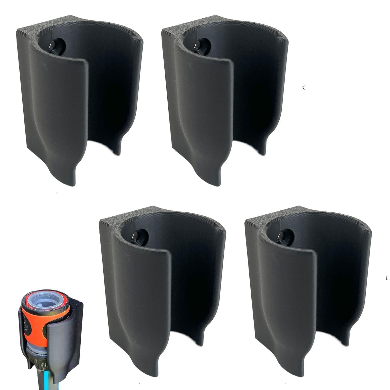 4 Pieces Wall-Mounted Garden Hose Nozzle Holder, Anti Slip Wall Organisero For Outdoor Hoses And Spray Guns, Fits Standard Nozzles, Ideal For Backyard, Lawn, Pool, And Yard