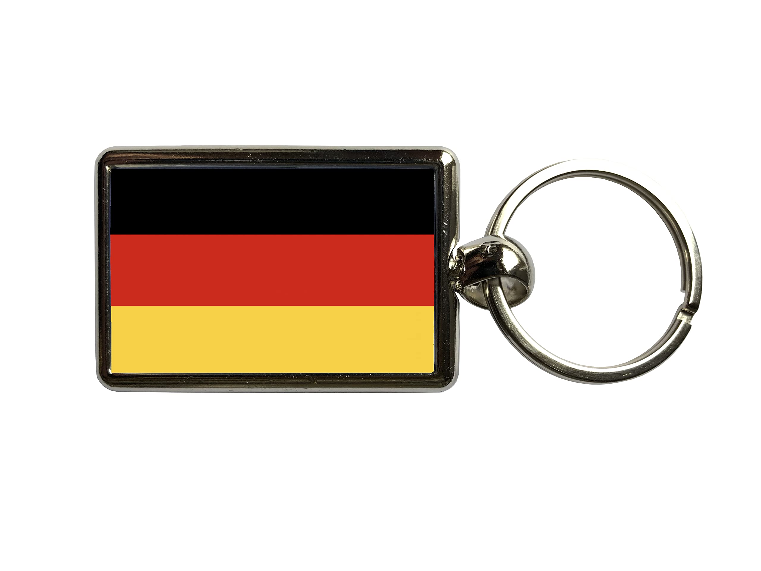 Super Universe Unisex Silver Flags Of The World German Flag Metal Keyring 3 X 4.5 Cm