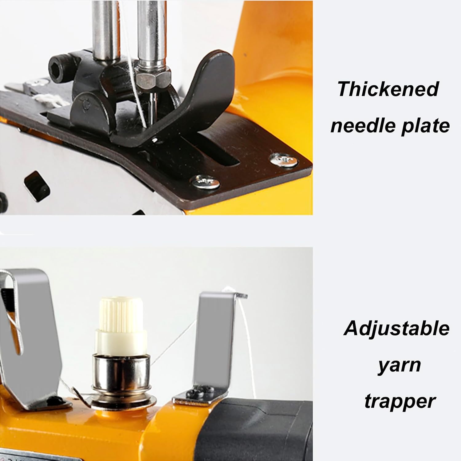 Handheld Bag Sewing Machine, Portable Bag Closing Machine Bag Stitcher, Cordless Industrial Bag Sealing Device for Rice Bag with Rechargeable 2000mAh Battery, Automatic Secant & 2 Needle Pitches