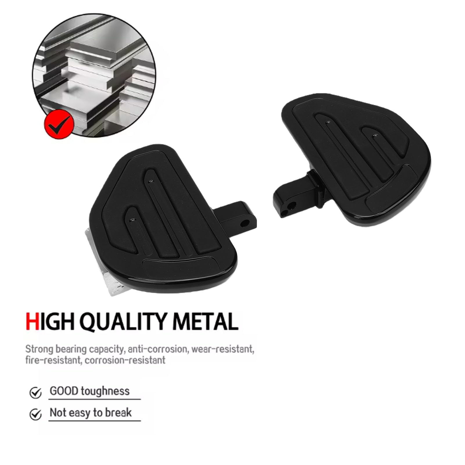 Asixxsix Pedane Moto, Poggiapiedi Passeggero Posteriore in Metallo con Ampio Pedale Antiscivolo per Indian Scouts Bobber 2015 2025 Sixty 2016 2025