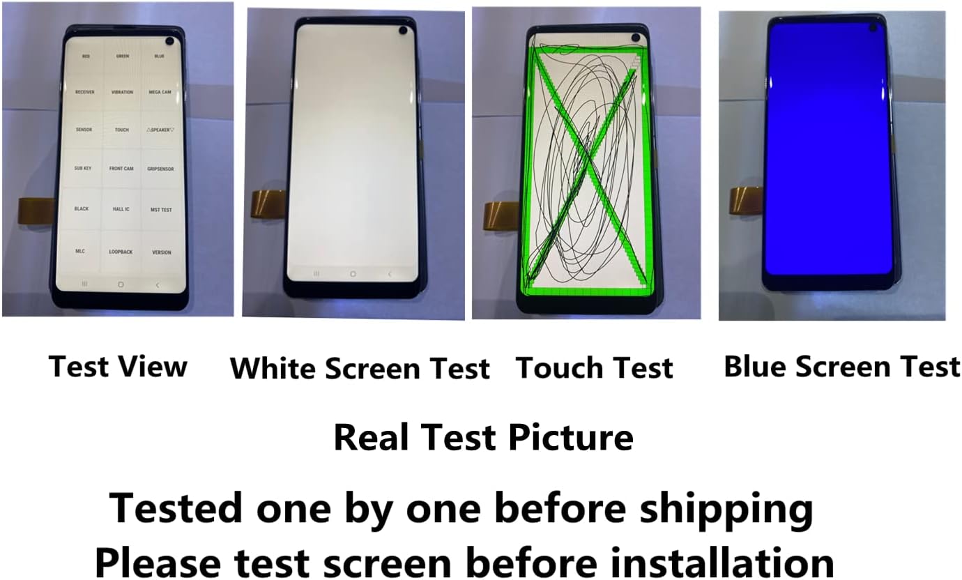 Galaxy S10 LCD Display Screen Assembly Replacement for Samsung Galaxy S10 LCD Touch Digitizer Screen with Frame 6.1" G973U G973FD Black(Fingerprint Recognition is not Supported)