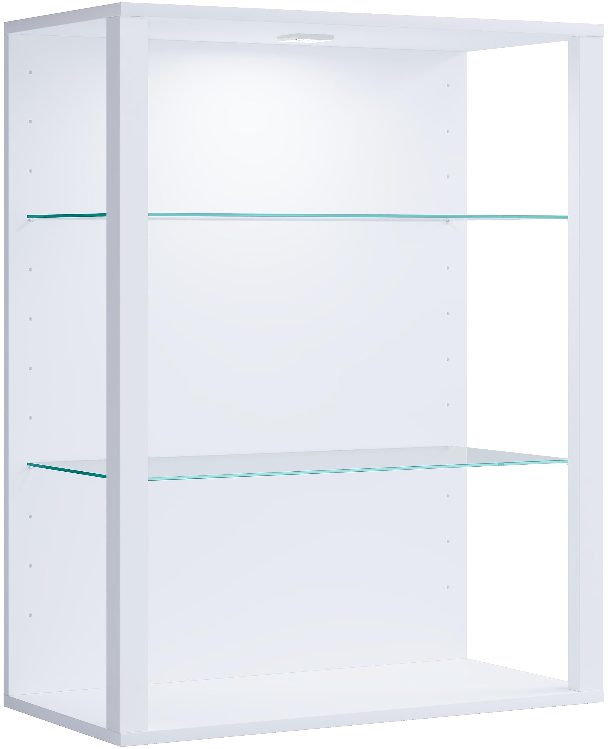 VCM Wandvitrine 70x35x90 cm 3 Fächer Holzwerkstoff Glas Glasvitrine