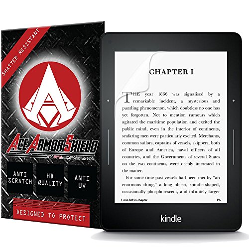 Ace Armor Shield Shatter Resistant Screen Protector for the Amazon Kindle Voyage / Military Grade / High Definition / Maximum Screen Coverage / Supreme Touch Sensitivity /Dry or Wet Easy Installation with free lifetime replacement warranty