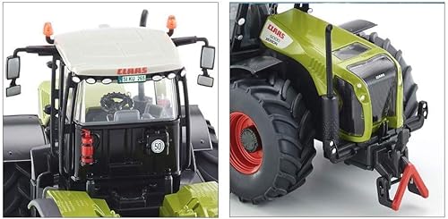 Miniatura 32 de Siku 1979, Claas Axion 850 con cargador frontal, 1:50, metal/plástico, verde, pala móvil, enganche trasero, se puede combinar remolques de la misma