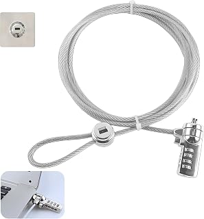 Zerabidpro Candado de seguridad, cable antirrobo de acero galvanizado 2 m