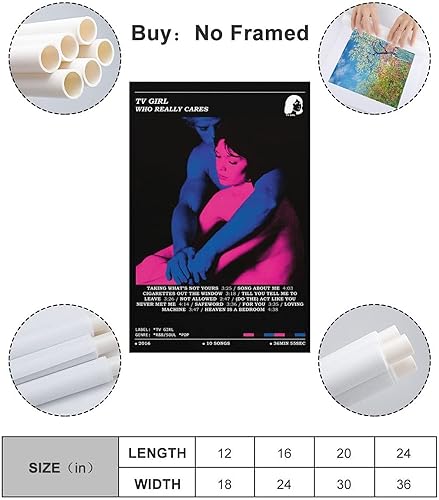 Miniatura 2 de ADAXA Póster de TV Girl Who Really Cares para habitación, cubierta de música, lienzo artístico, arte decorativo para pared, sala de estar,