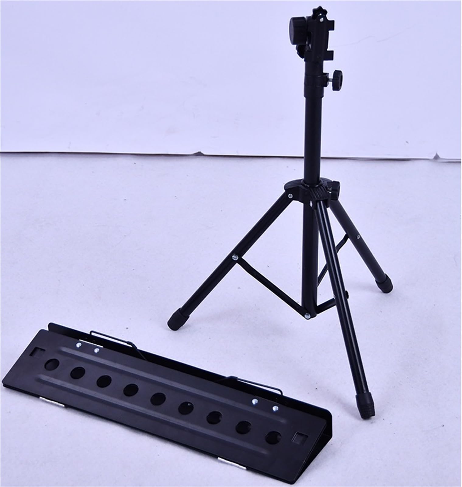 Zusammenklappbarer tragbarer Notenständer, Tragbarer Notenständer, höhenverstellbar von 80–153 cm, Schwarz for Band- und Outdoor-Auftritte
