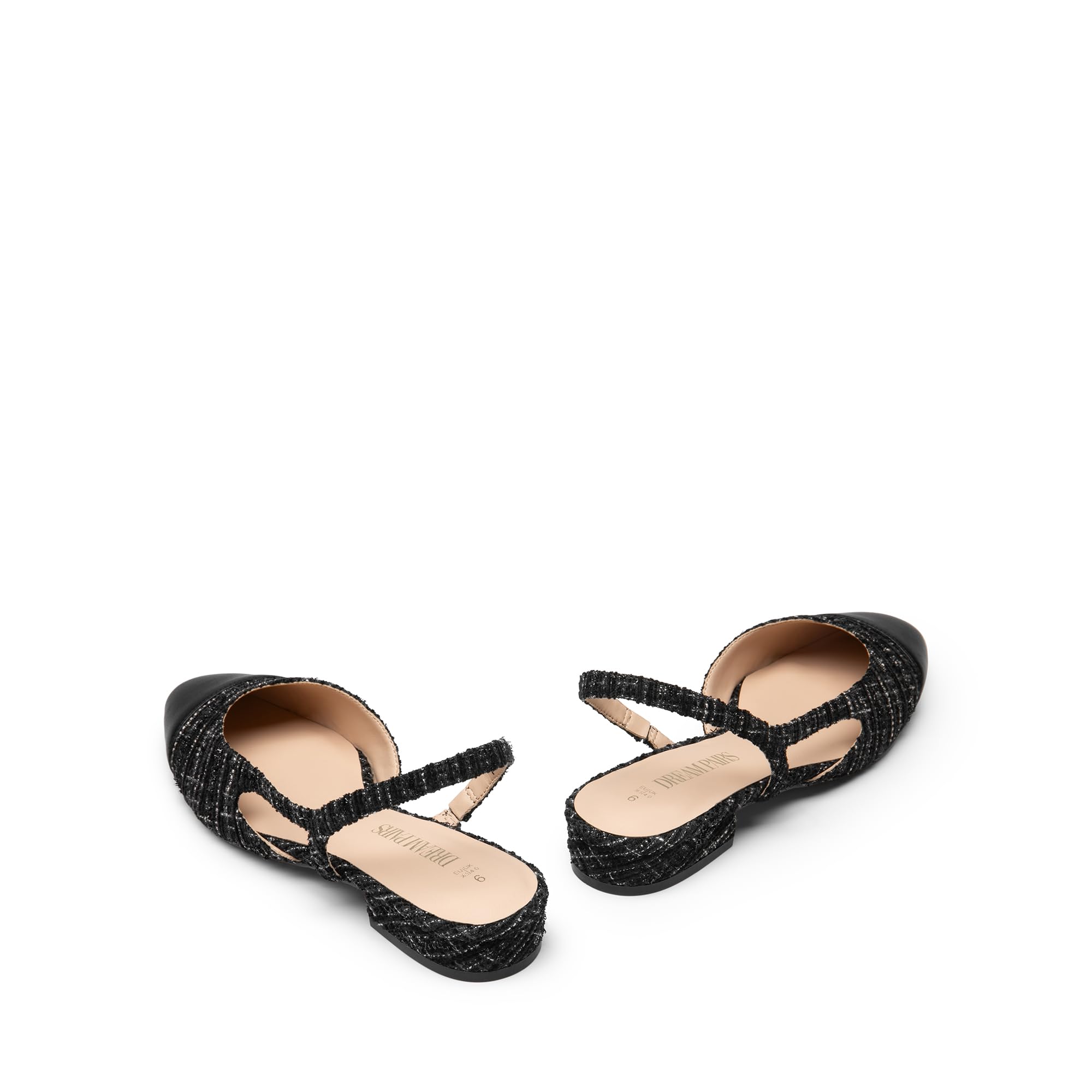 DREAM PAIRS Ballerine da donna con cinturino sul retro, punta quadrata con tacco basso, comode scarpe da lavoro per ufficio, feste, matrimoni, affari, casual