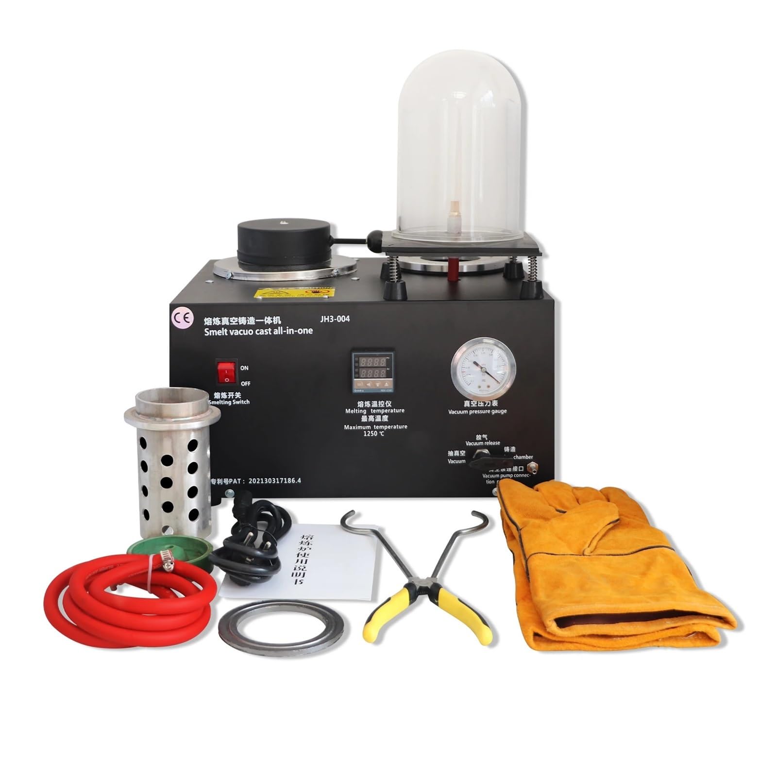 Jewelry Casting & Gold Melting Furnace, Digital Vacuum Machine for Silver Refining, Metal Casting Kit(3kg)