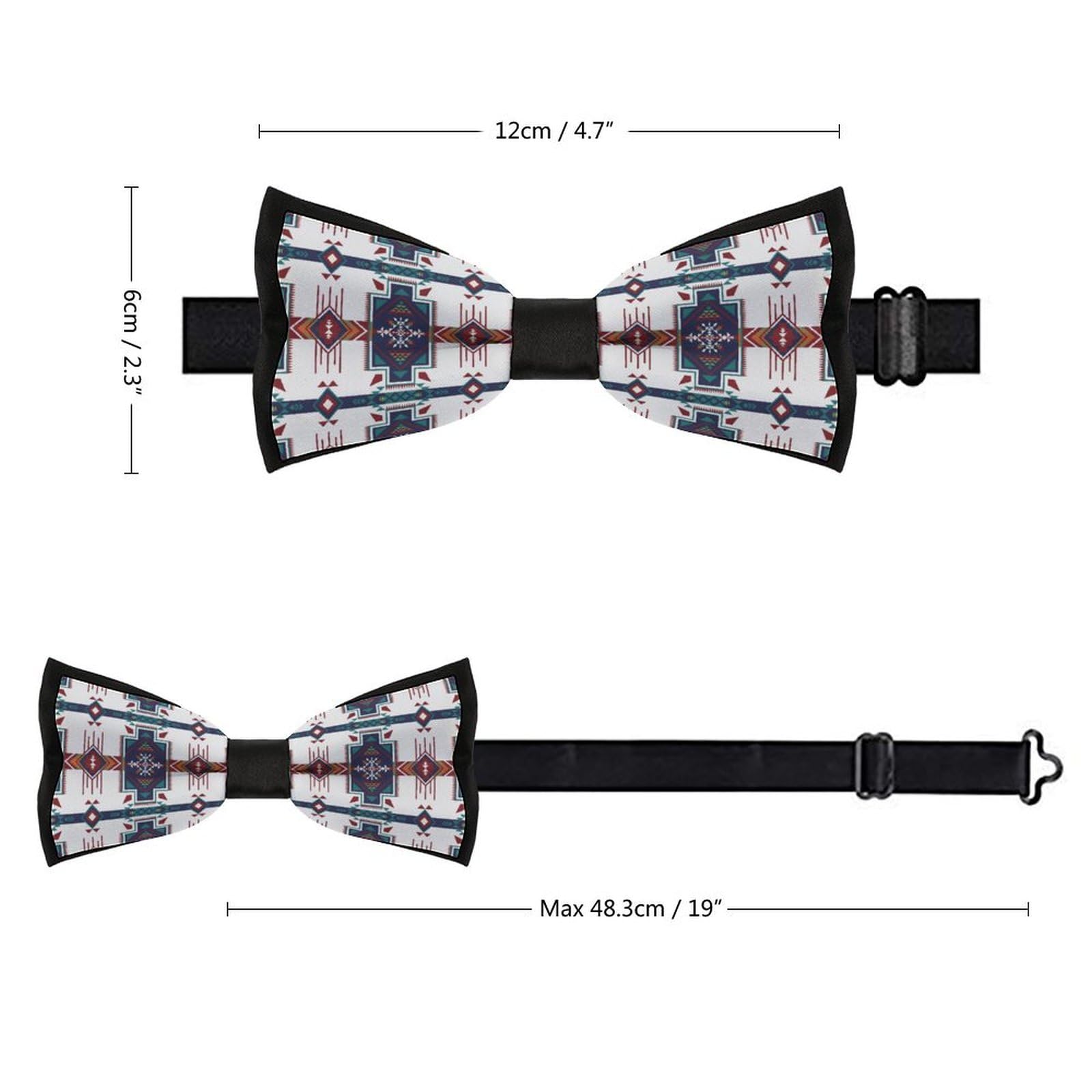 GoasNei Native American Pattern Bow Tie for Men Adjustable Necktie Funny Tie Neck Ties for Weddings Party