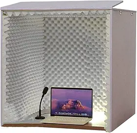 Cabine portátil à prova de som, painéis de espuma acústica, estúdio de gravação vocal, redução de ruído, absorção de som para microfone, mesa ou isolamento de som