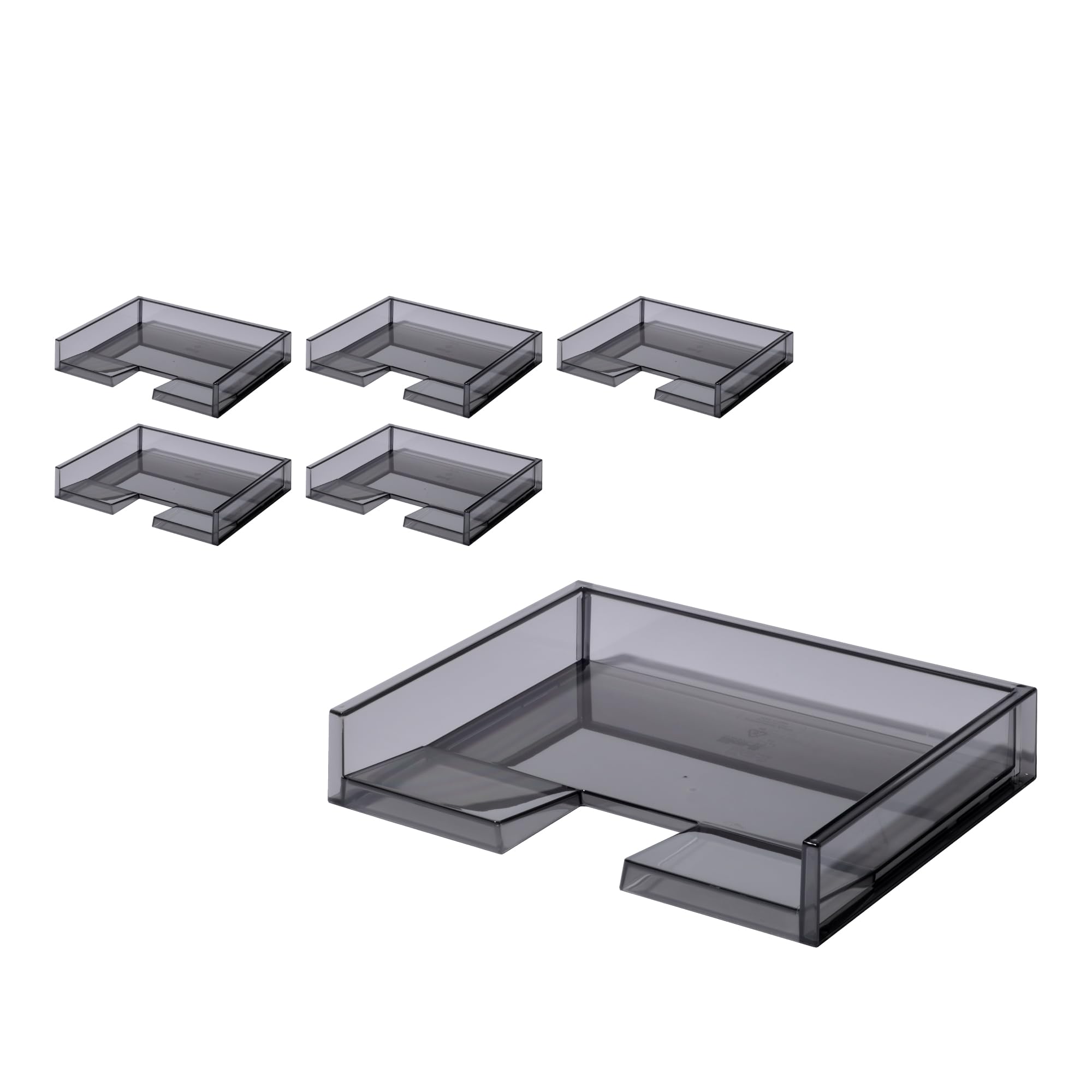 Like-it MX-20R Clear Desk Tray – Stackable A4 Organizer, Horizontal Style, Made In Japan (13.2x10.2x2.4 Inches) - View #11