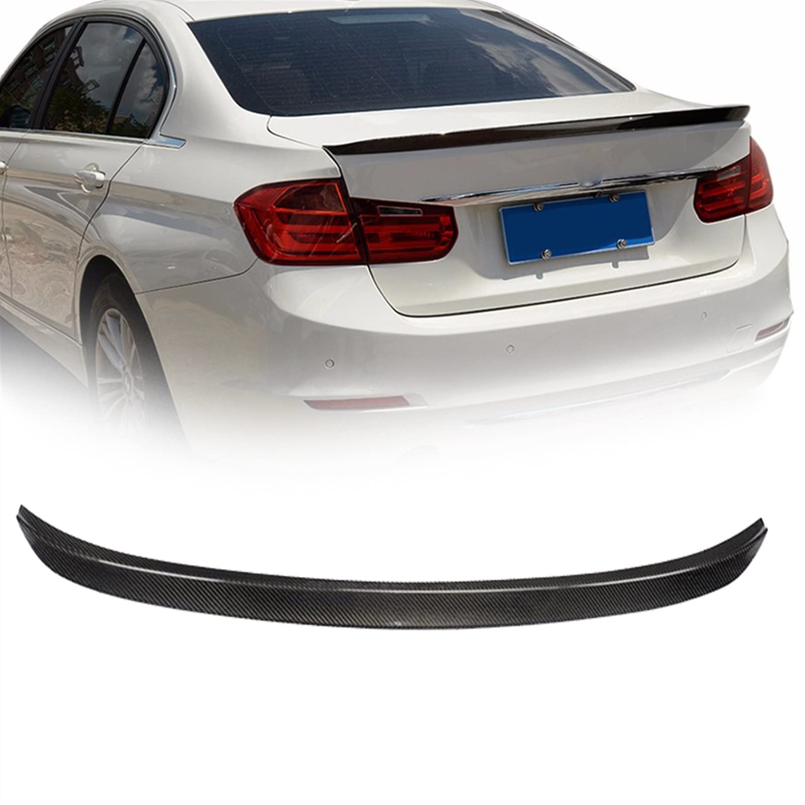 Aileron en fiber de carbone F30 : aérodynamisme et appui pour coffre Berline