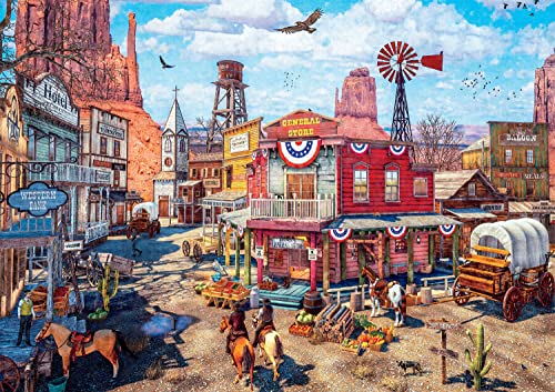 Buffalo Games - Country Life - Old Western Town - 500 Piece Jigsaw Puzzle, 53 cm x 38 cm
