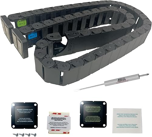 Miniatura 3 de Quality Clever PivyCord-Vez - Solución de gestión de cables de cadena flexible para escritorios de altura variable de pie, canal de cables flexible