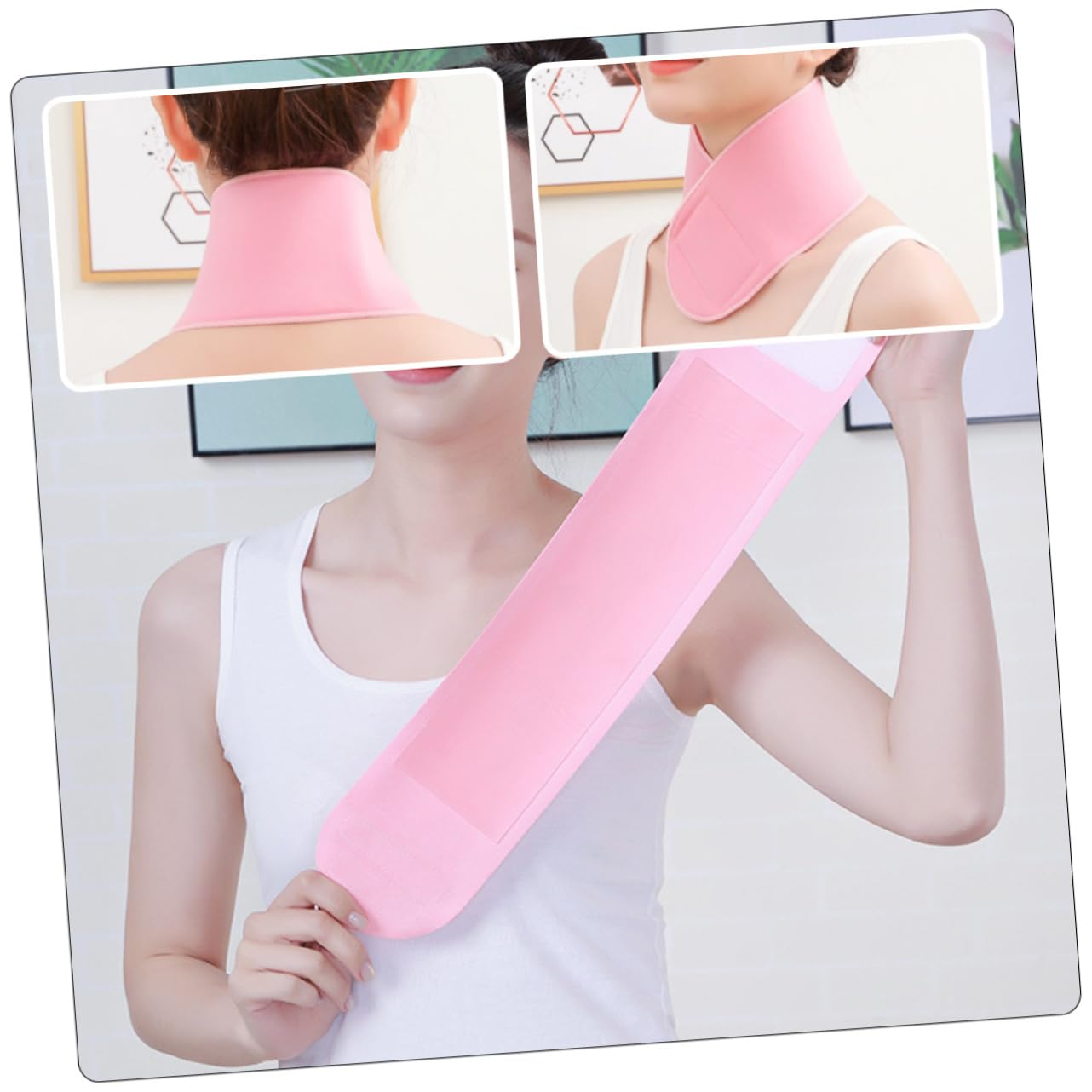 SOLUSTRE 5pièces Collier Hydratant Anti-rides Pour Cou Masque Gel Réparateur Confort Optimal Et Élasticité Peau Doux Pour Femmes Pour Du Cou Et Du Bas