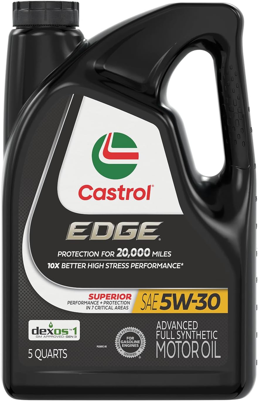 Castrol 03084C 0 Edge 5 W-30 Synthetic Motor Oil, 5 Quart