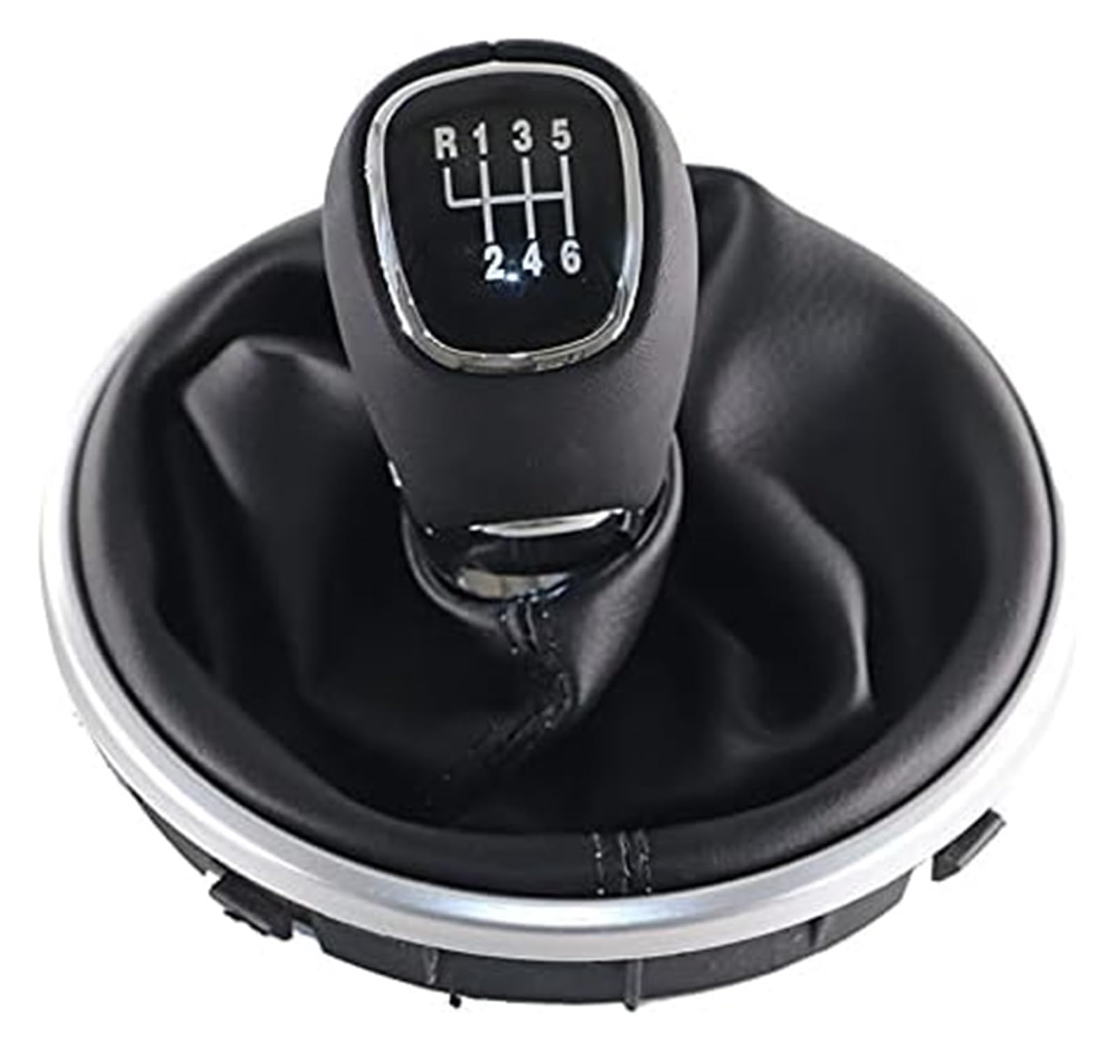 FNCVTM Car Gear Knob for Skoda for Fabia 2 for MK2 for Combi for Scout 2007-2014 Car Gear Shift Knob Silver and Leather Lever Gaiter(6 Speed 2)