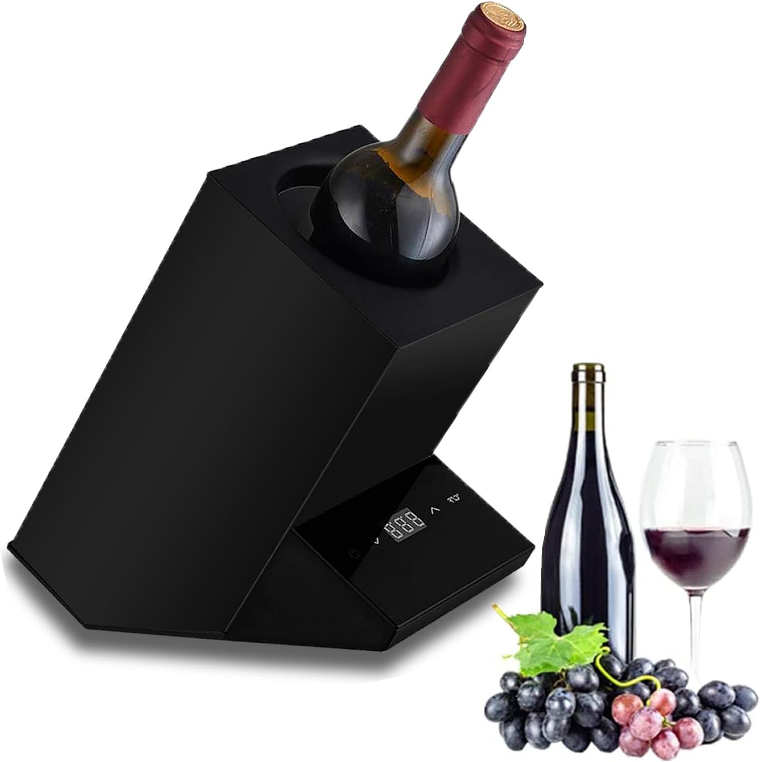 Wine Chiller Electric, Wine Chillers Bucket for 750ml Red & White Wine or Some Champagne, Single Bottle Wine Cooler on Patio,Portable Iceless Chiller for Poolside Party,D