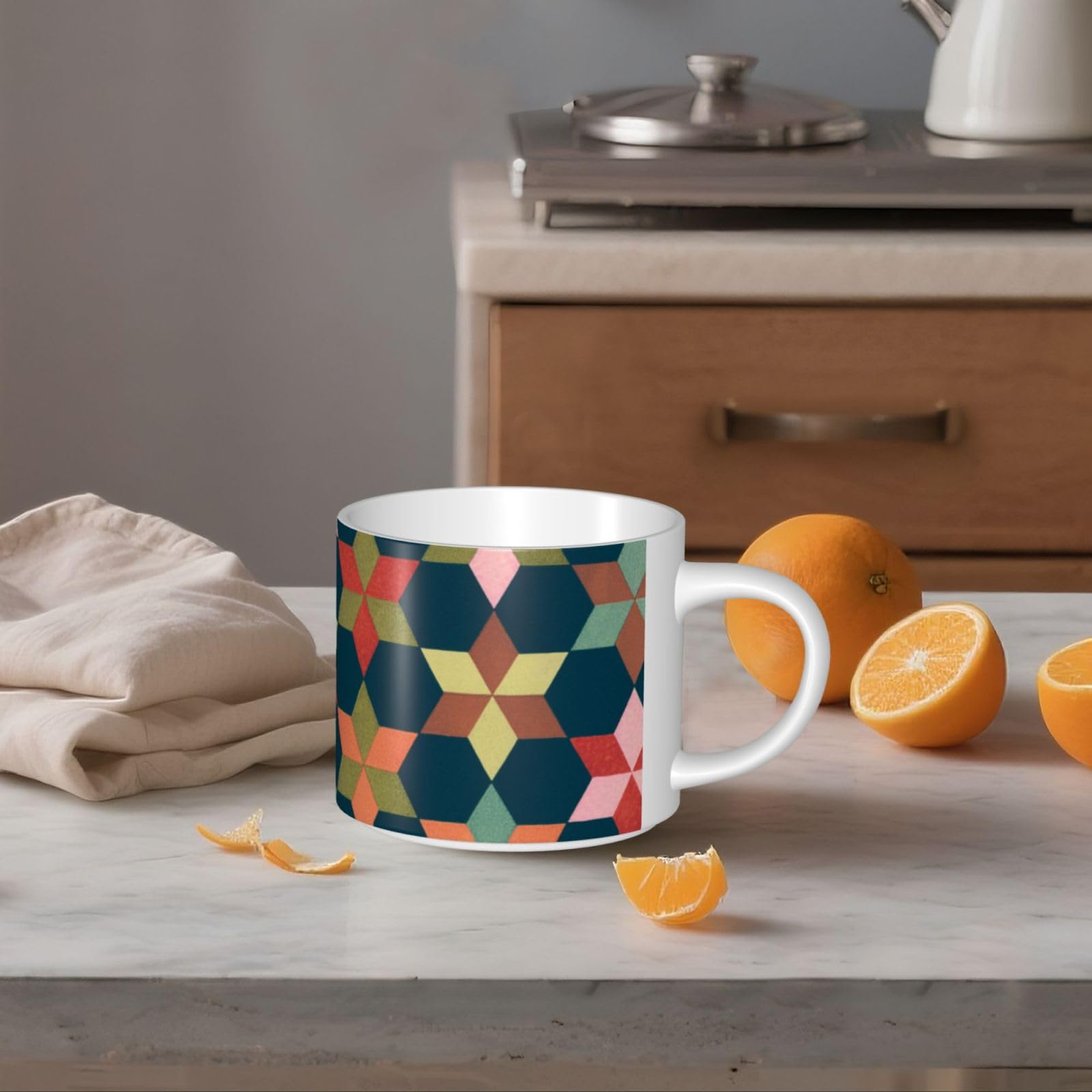 Geometriske Figurer Bedruckte Großraum-Keramik-Tassen Kaffeetasse