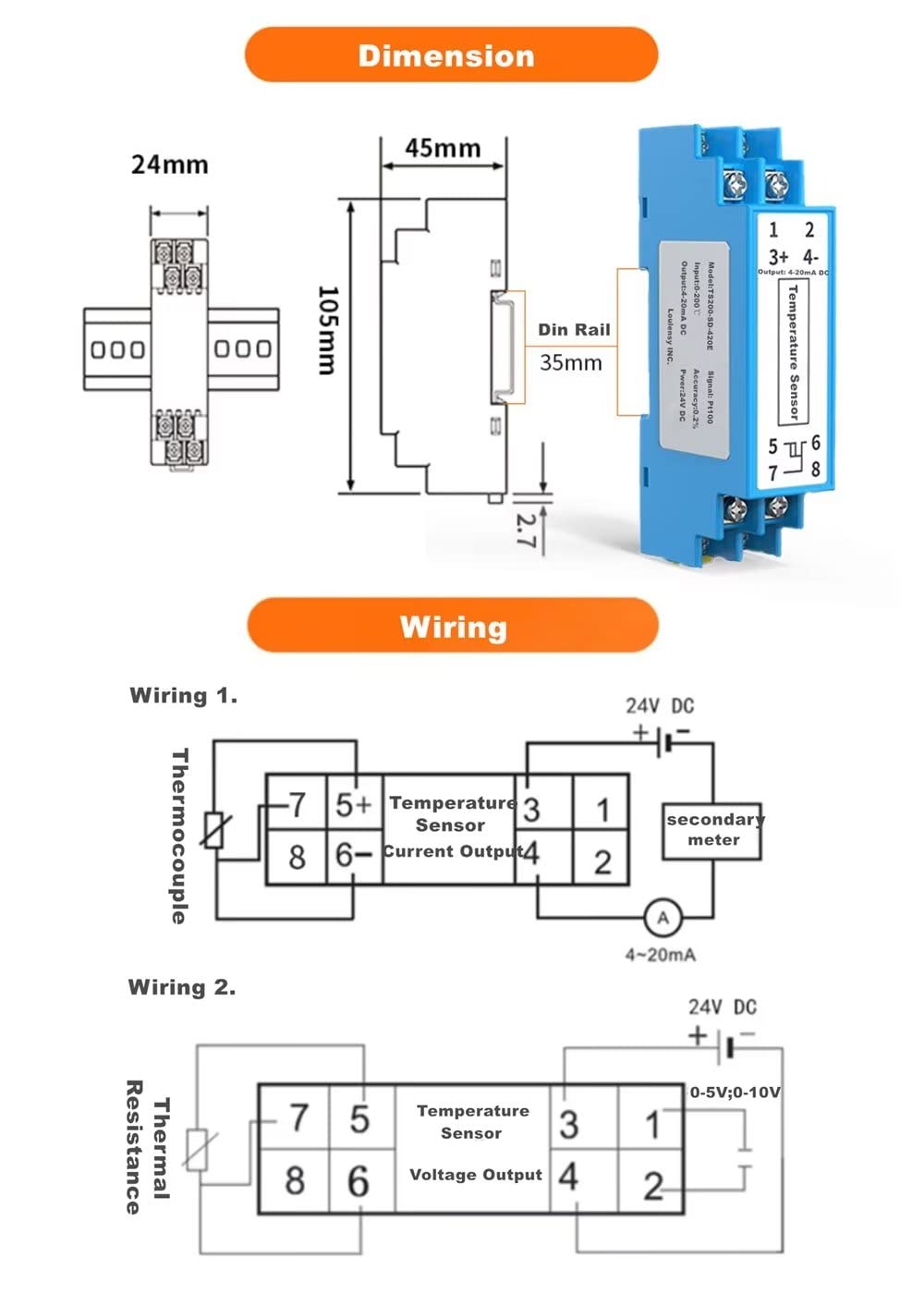 E2E-X20D130-T5M Proximity Sensor, inductive, Brass-Nickel, M30, Shielded, 20 mm, NO, 5 m Cable, DC 2-Wire, no Polarity