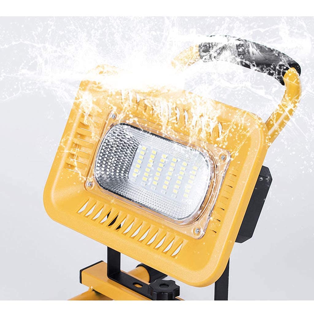 Luce da lavoro a LED ricaricabile, proiettore portatile per uso esterno, IP66, impermeabile, luce di emergenza per campeggio, barbecue, casa e illuminazione da campo