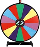 Smartxchoices Tabletop 24" Prize Spin Wheel 14 Spinning Slots Color Customize Spinner Wheel Game with Dry Marker Pen & Eraser,Trade Show Carnival Fortune