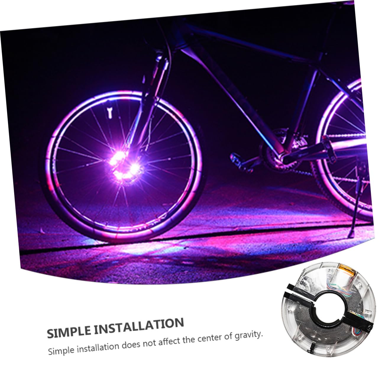 BESPORTBLE LED Bici Impermeabile Spia Ruota di Bicicletta Luce per Bici luci delle Ruote della Bicicletta Auto Spia della Bici mozzi Ciclismo Leggeri plastica Silver