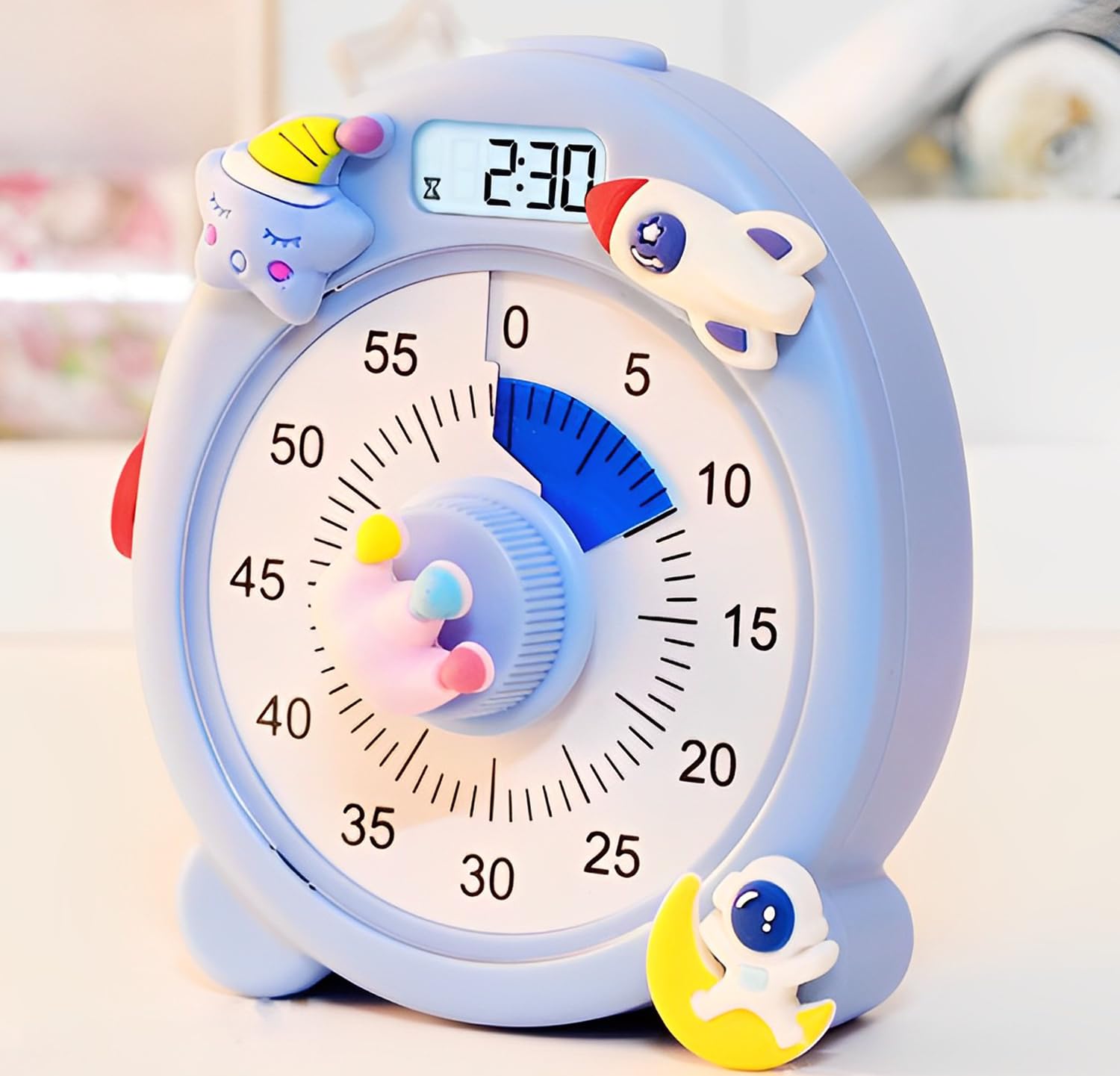 Rechargeable Visual Timer for Kids and Adults - Perfect for ADHD and Time Management in Office, Meetings, and Teaching (Blue) - Improve Productivity and Focus with This Time Management Tool