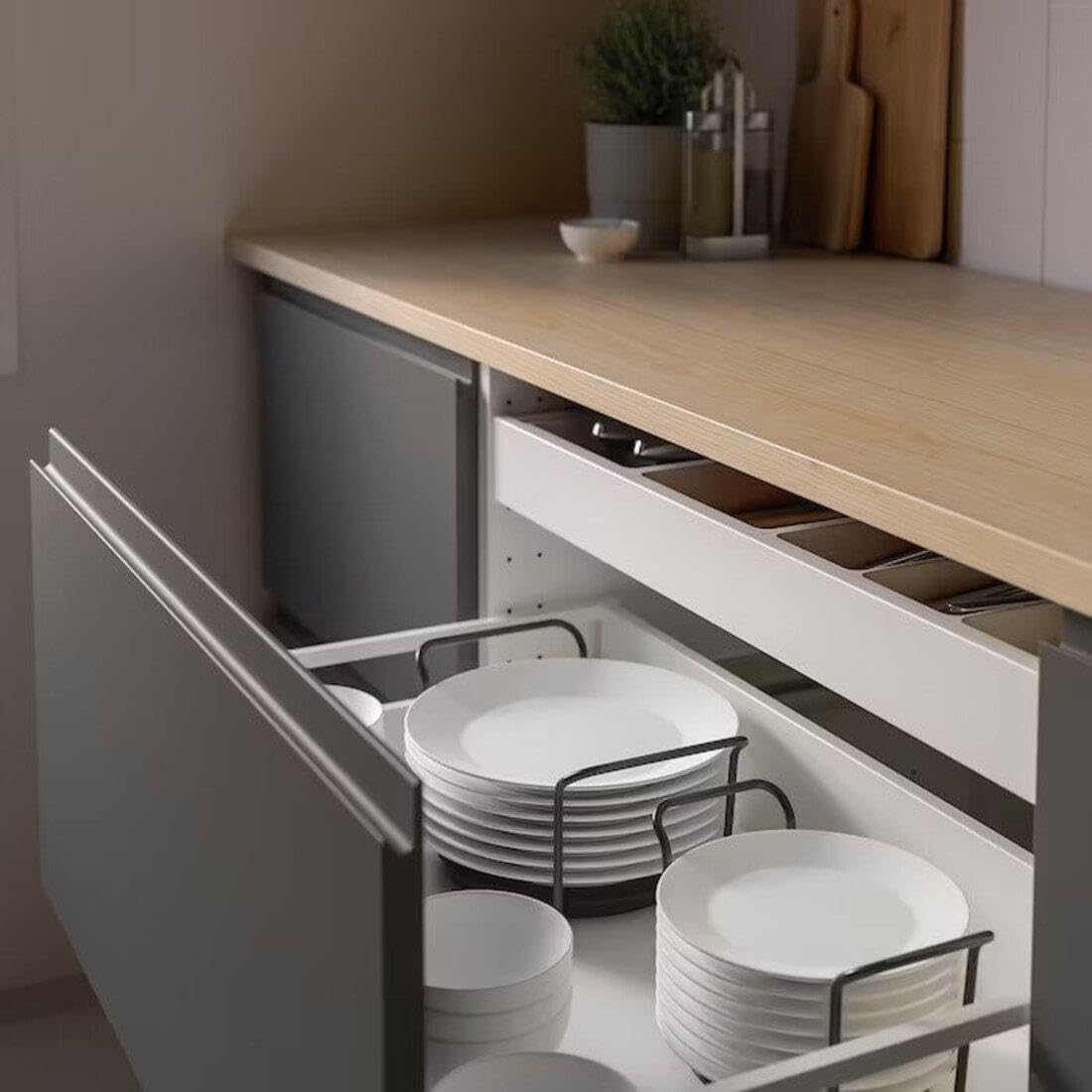 Ikea Soporte para platos UPPDATERA, 15-23 cm, antracita