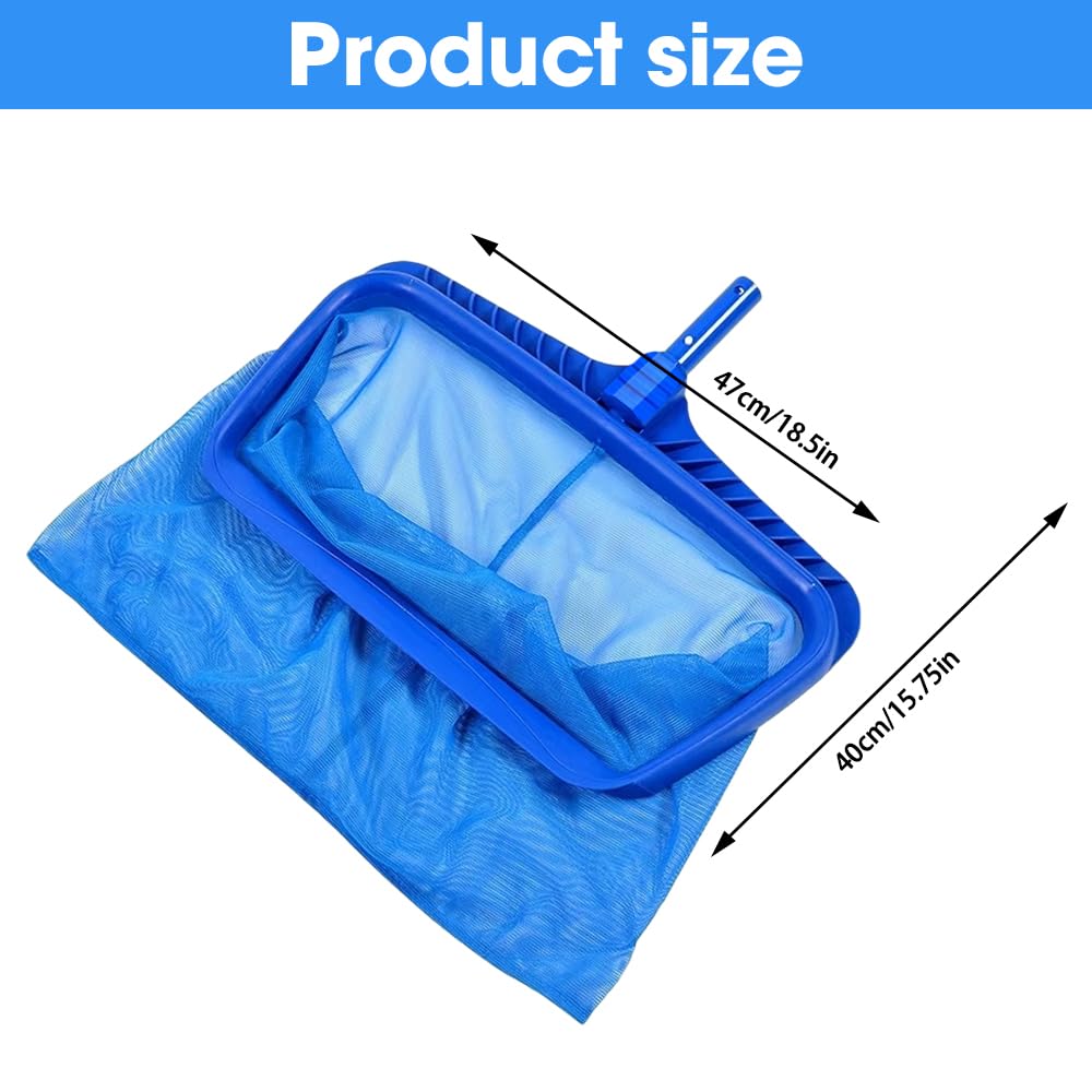 Retino per Piscina, Retino Superficie per Piscina, Pool Skimmer Net, Pool Leaf Skimmer Net, Plastic Framed Fine Mesh Net, per Tutte Le aste telescopiche, Blu