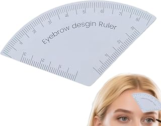 Eyebrow Stencil - PVC, 1.97in Brow Ruler Measuring Tool | Reusable Brow Shaping Guide, Eyebrow Design Tool For Home, Professional Makeup, Travel, Business Trips, Vacation