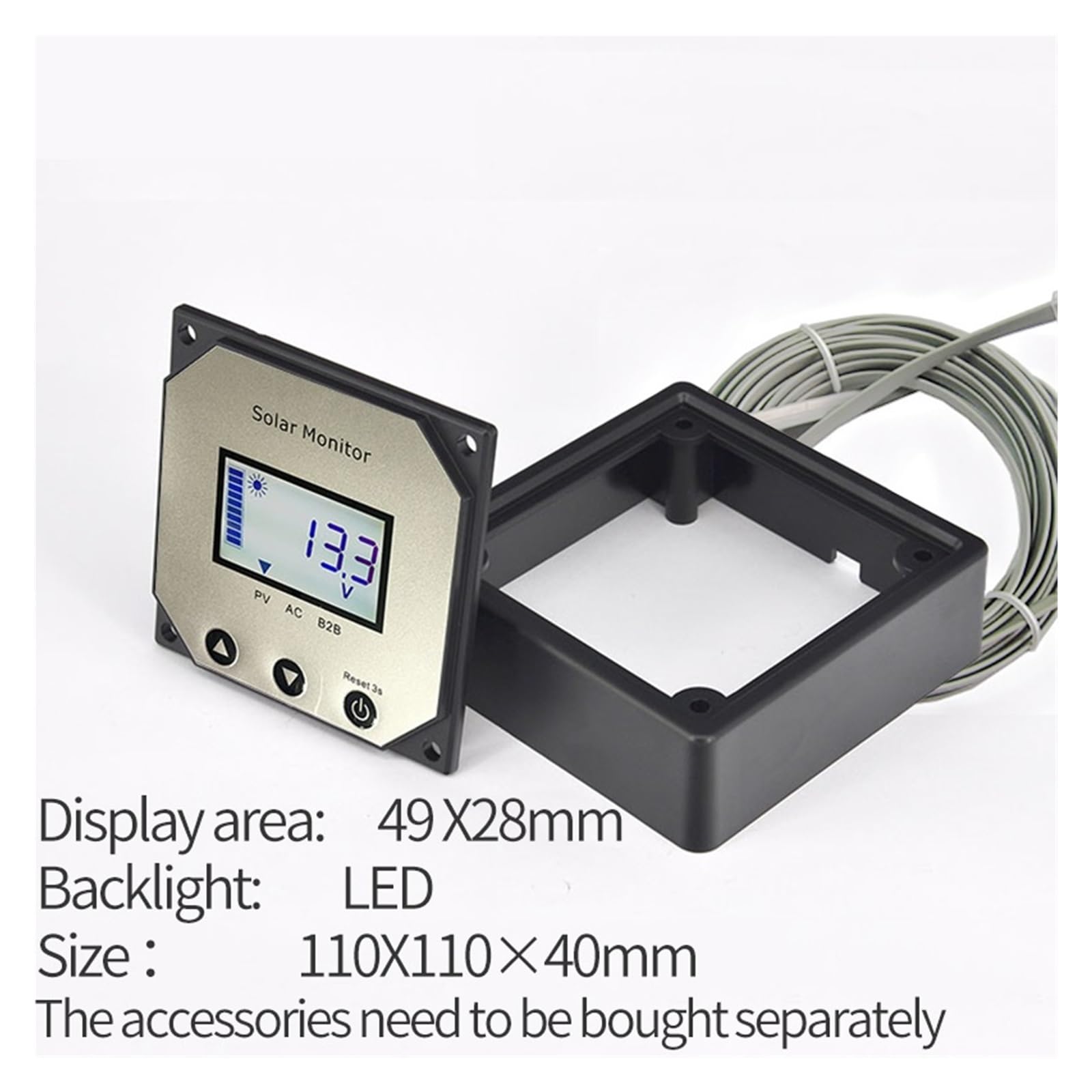 Kontroler MPPT 30A Obsługa Aplikacji Bluetooth LCD 12 V/24 V Dla Akumulatora Litowo-ołowiowego Z Podwójną Baterią Sterownik Ładowarki Słonecznej(30A controller BT)