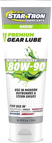 STAR BRITE Star Tron Lubricante de engranajes de unidad inferior de alta viscosidad 80W90 - Inhibidores antidesgaste, óxido y corrosión, ideal para