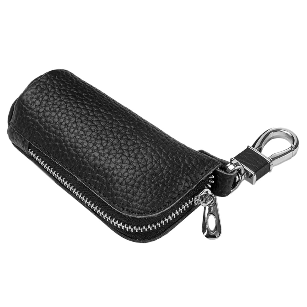 LIFKOME 4pièces Porte-clés Cuir Avec Pour Clés De Voiture Étui Zippé Pratique Et Accessoire De Rangement Avec Et Chaîne Intégrée