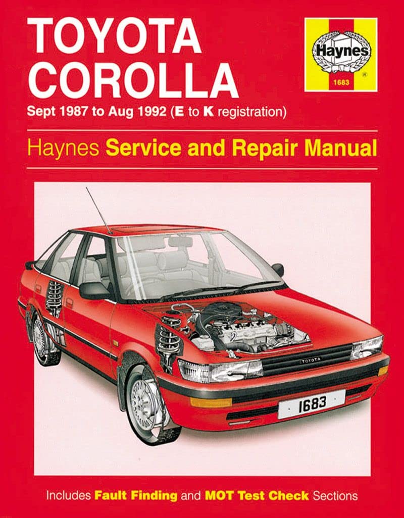 Amazon.com: Toyota Corolla Service And Repair Manual: 87-92: ...