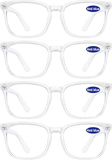 4 PACKS Blue Light Blocking Reading Glasses Women 1.0 1.25 1.5 1.75 2.0 2.25 2.5 2.75 3.0 3.5 4.0 5.0 6.0