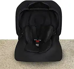 Kit Completo Para Bebê Conforto , Capota Solar, Capa Bebê Conforto, Protetor de Cinto, Apoio Redutor (Preto)