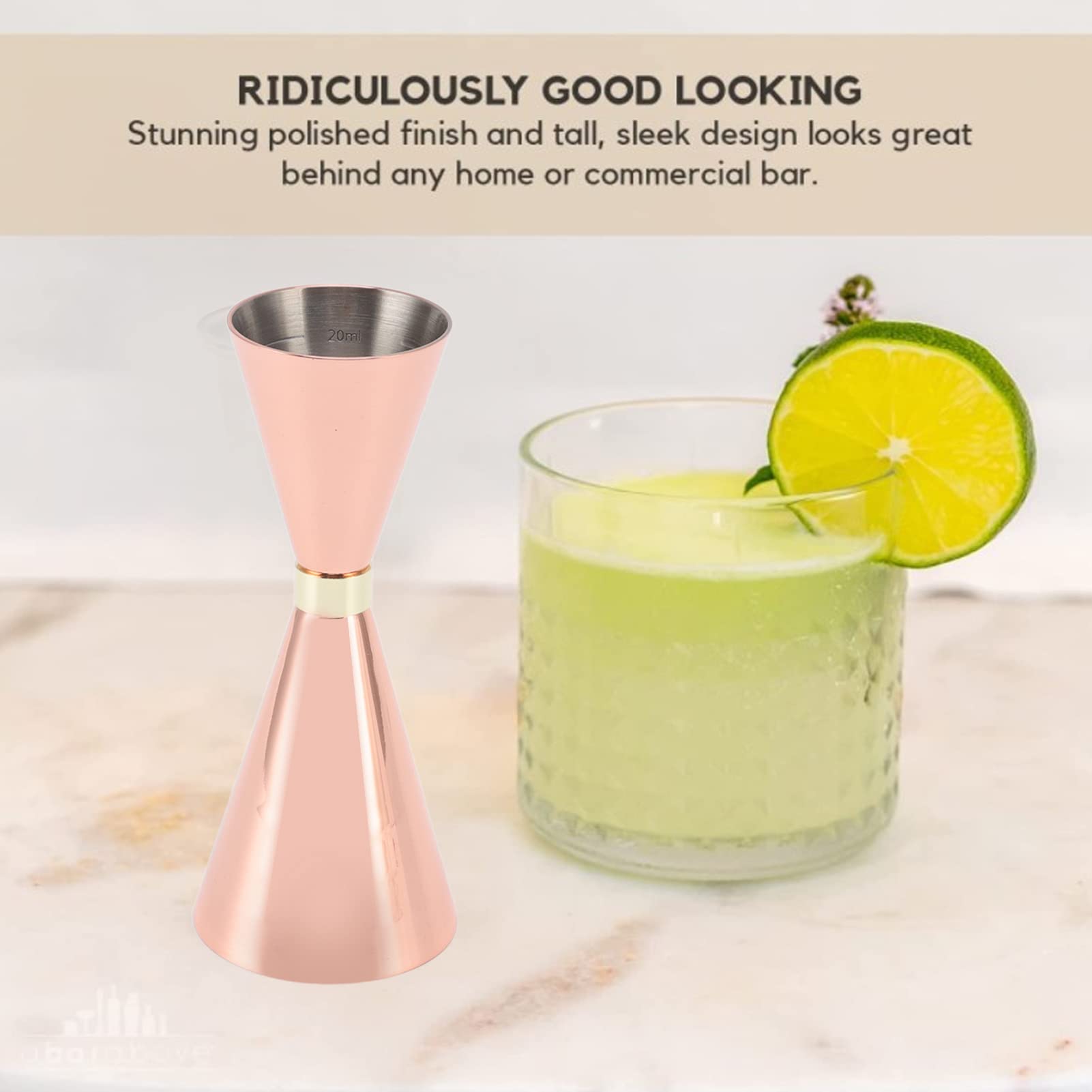 Jigger Professionale Per Cocktail In Acciaio Inox - Misure 1oz E 2oz, Precisione Assoluta - Foto 6