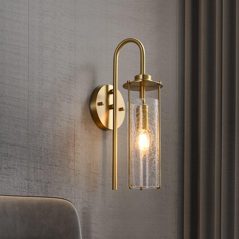 CITRA Gold Crackle Amber Glass Wall Light Modern Copper Metal Living Room Lighting Wall Light - Warm White (B0CF2M4FJF) Amazon Price History, Amazon Price Tracker